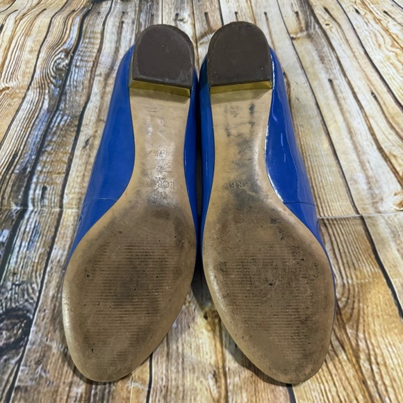 J Crew Leather Blue Gold Slip On Ballet Flats Womens Size 7.5 - Picture 5 of 5
